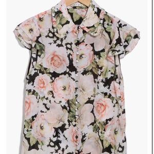 Alice and Olivia Martel Silk Button-Up Shirt - XS - New With Tags